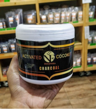 NUCIFERA ACTIVATED COCONUT CHARCOAL 250 G